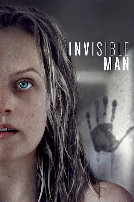 L'affiche du film Invisible Man reflète bien la peur prégnante de l'épouse qui a fuit son mari possessif pourtant toujours présent derrière elle depuis qu'il est invisible